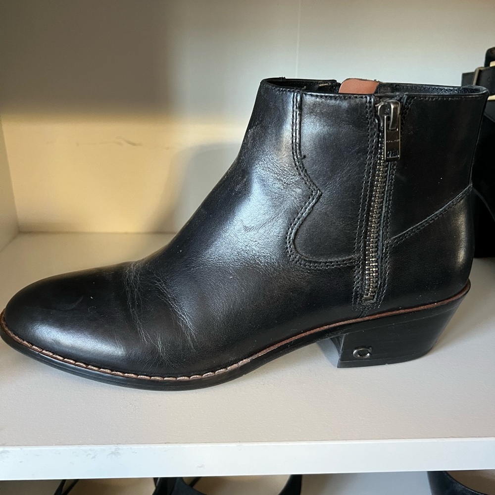 COACH leather low boot